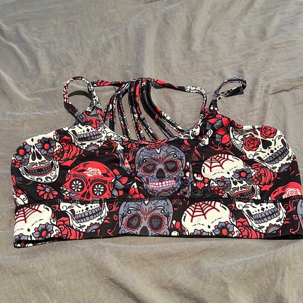 CVG sprouts bra with sugar skulls
